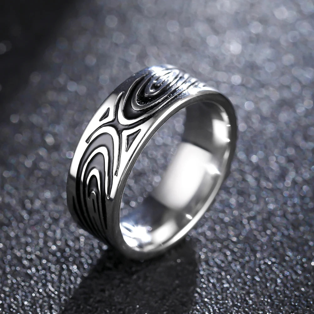Vintage 316L Stainless Steel Ring for Men And Women Never Fade Power Lucky Mantra Ring