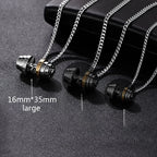 Barbell Fitness Pendant Necklace — Stainless Steel