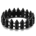 Masculine Bike Cycling Chain Man Bracelets of Heavy Sturdy Stainless Steel Black Gold Color Bullet Style Bracelet for