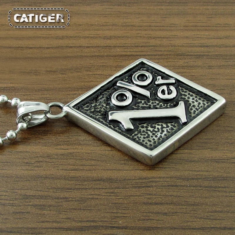 Biker Stainless Steel Pendant Necklace