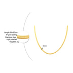 Gold Snake Chain Necklace — 38-60cm