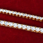 Aokaishen Tennis Chain Men Necklace Real Gold Plated Hip Hop Rock Street Jewelry Iced Out Charms Free Shipping Items