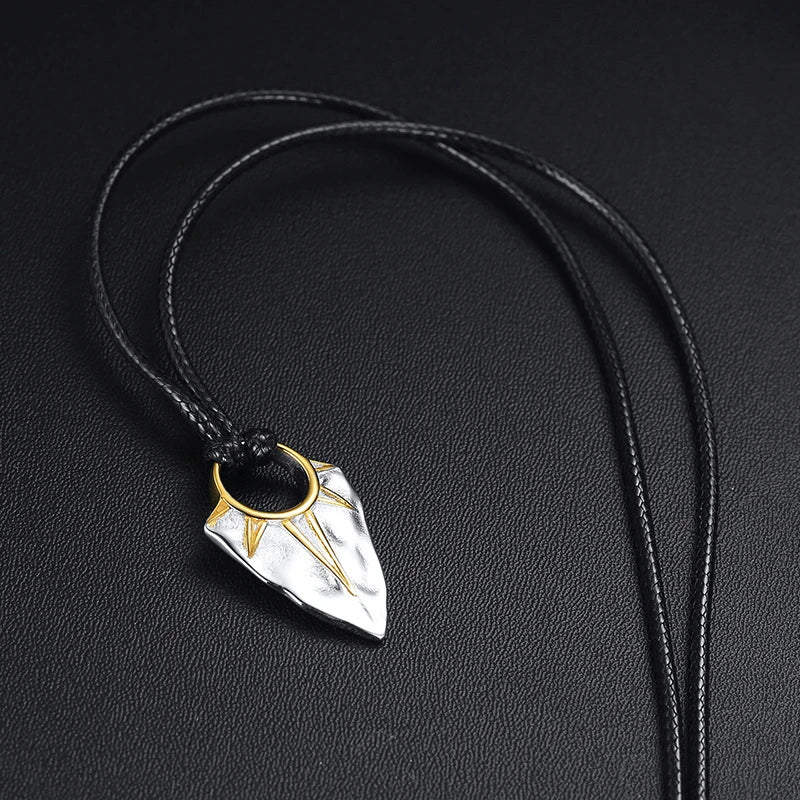 Arrowhead Rope Chain Pendant Necklace — Stainless Steel