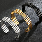 12MM Gold Color 316L Stainless Steel Open Bangle Cuff Bracelet For Man Boys On Hand Jewellery Accessories Logo Name