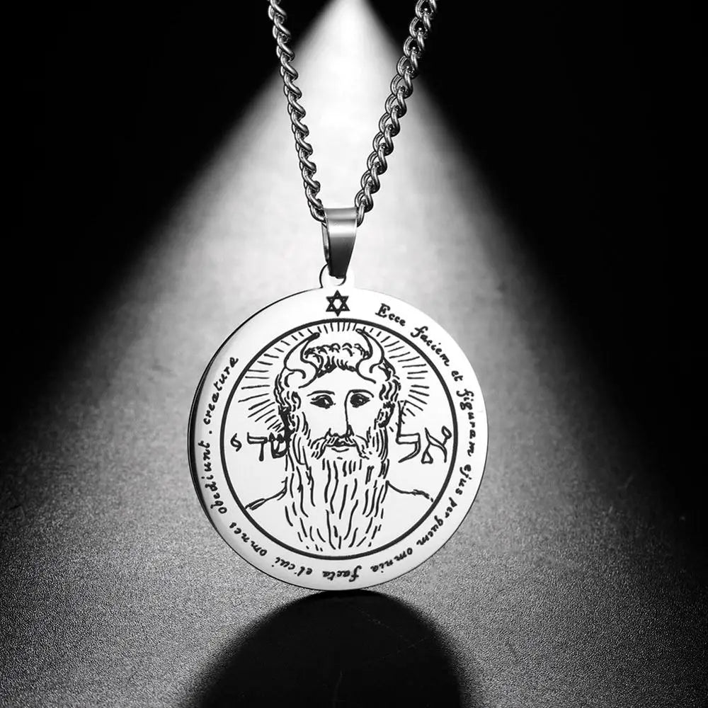 Key of Solomon Pentacle Pendant — Stainless Steel
