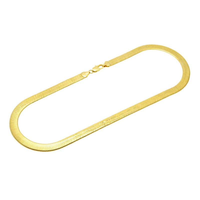 Brand Necklace Long/Choker 10MM Vintage Casual Gold Color Hip Hop Chain For Men Jewelry Maxi Necklace