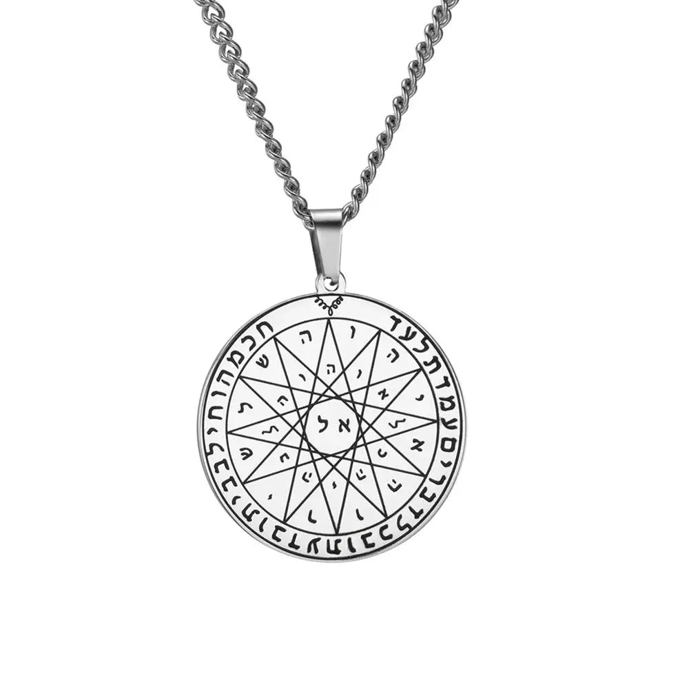 Key of Solomon Pentacle Pendant — Stainless Steel