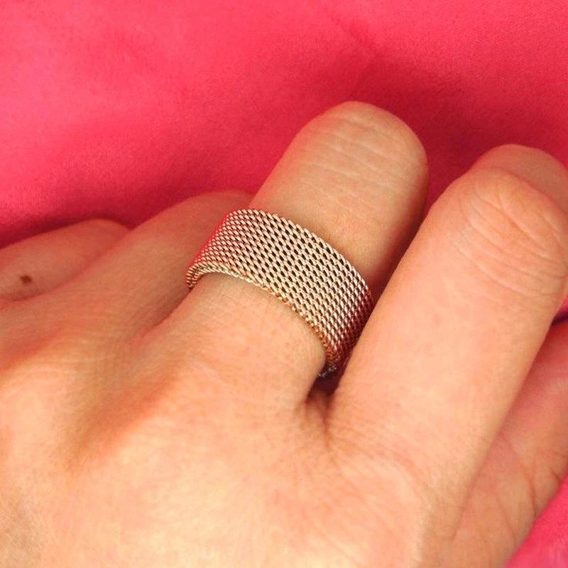 Mesh Band Ring — Stainless Steel