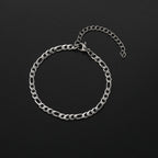 Low Price Width 4MM Stainless Steel Golden Black Chain Bracelet For Men and Women Fashion Gift Jewelry Length 16+5CM