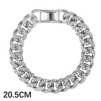 Luxury Full Rhinestone Big Tennis Chain Bracelets For Women Men Fashion Bling Iced Out Square Crystal Bracelet On Hand Jewelry
