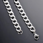 1 Piece Width 3mm-9.5mm Curb Cuban Link Chain Necklace for Men Women Basic Punk Stainless Steel Chain Chokers