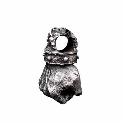 Power Fist Silver Pendant Necklace