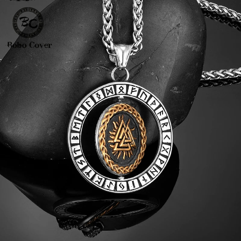 Viking Vegvisir Stainless Steel Pendant Necklace
