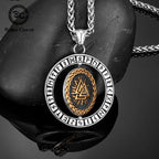 Viking Vegvisir Stainless Steel Pendant Necklace