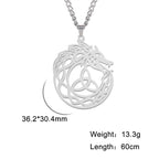 My shape Wolf Necklace for Men Women Stainless Steel Necklaces Men's chain Fashion Animal Male Necklace Punk Jewelry
