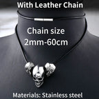 Unique Skull Pendant Necklace — Stainless Steel