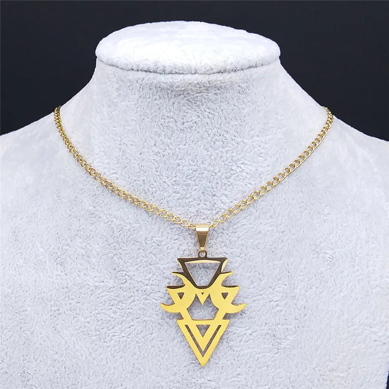 Gothic Moon Witchcraft Necklace — Black SS
