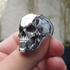 Hip-Hop Men's Biker Rings Ghost Head Skull Rings for Men Gothic Punk Metal Rock Biker Jewelry Accessories