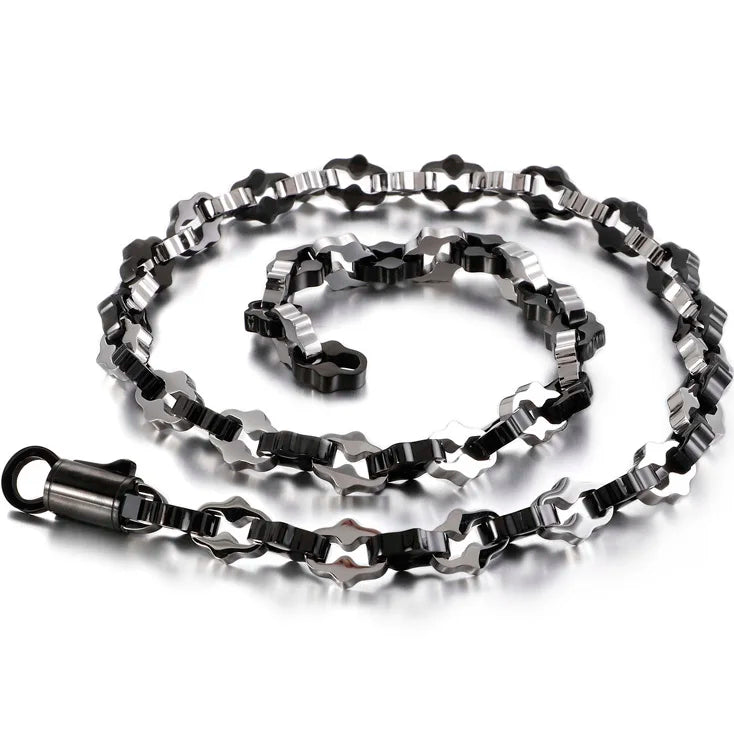 11MM Thick Black Stainless Steel Chains Necklaces for Man 63CM 24.8" Heavy Metal Link Chain Necklace For Men Mens