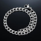 Width 6MM Stainless Steel Men's Chain Necklace Hip Hop Rock Style Jewelry Titanium Steel Cuban Link Necklace drop shipping