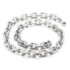Kalen Gold/Silver Color O-Chain Geometric Stitching Necklace Men's Stainless Steel Jewelry Wholesale