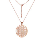 Flower of Life Sacred Geometry Necklace Stainless Steel Mandala Neck Chain Women Men Vintage Universal Spiritual Jewelry