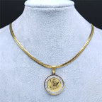 Iced Out Archangel Pendant Necklace — Stainless Steel