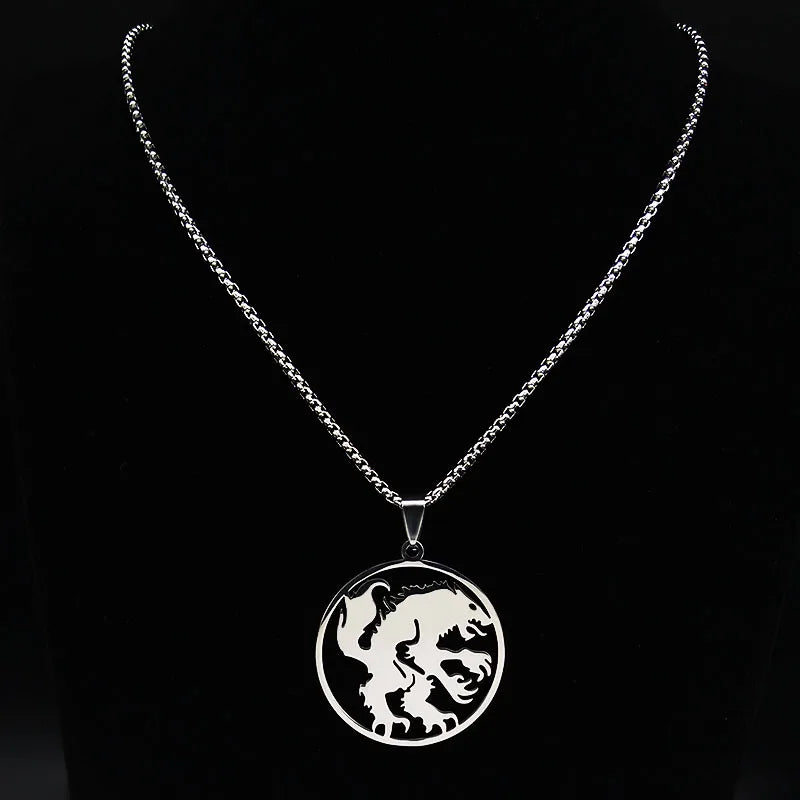 Werewolf Wolf Pendant — Silver Stainless