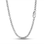 Rolo Chain Necklace 3mm for Men — Silver-Tone, 18 to 28 Inch