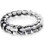 Big Size 20/22/24CM Long Heavy Stainless Steel Man Bracelet Men's Link Chain Bracelets Metal Bangles Massive On Hand