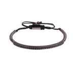 2020 Classic Luxury CZ Black Zircon Long Tubes&4MM Copper Beads Macrame Men Bracelets&Bangles For Women Jewelry Bileklik