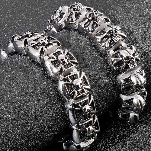 Cross Bracelet — 316L Stainless Steel Gothic