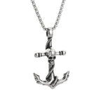 Skull Anchor Pendant — 316L Stainless Steel