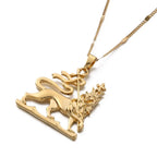Ethiopian Lion of Judah Pendant — Gold