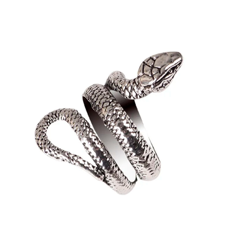 Fashion Retro Snake Ring Hip Hop Rock Men And Women Jewelry Adjustable Opening Ring