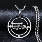 Demon Seal Silver Chain Necklace — Stainless Steel