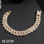 Luxury Full Rhinestone Big Tennis Chain Bracelets For Women Men Fashion Bling Iced Out Square Crystal Bracelet On Hand Jewelry