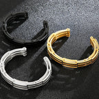 12MM Gold Color 316L Stainless Steel Open Bangle Cuff Bracelet For Man Boys On Hand Jewellery Accessories Logo Name