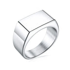 Smooth Signet Ring — Stainless Steel