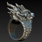 Milangirl Vintage Punk Gothic Ring Dragon Ring Men's Fashion Dragon Man Ring Jewelry