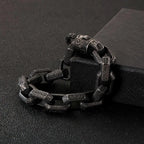Fongten Vintage Square Bracelet For Men Stainless Steel Totem Viking Charm Heavy Bracelets Bangle Male Jewelry Pulsera