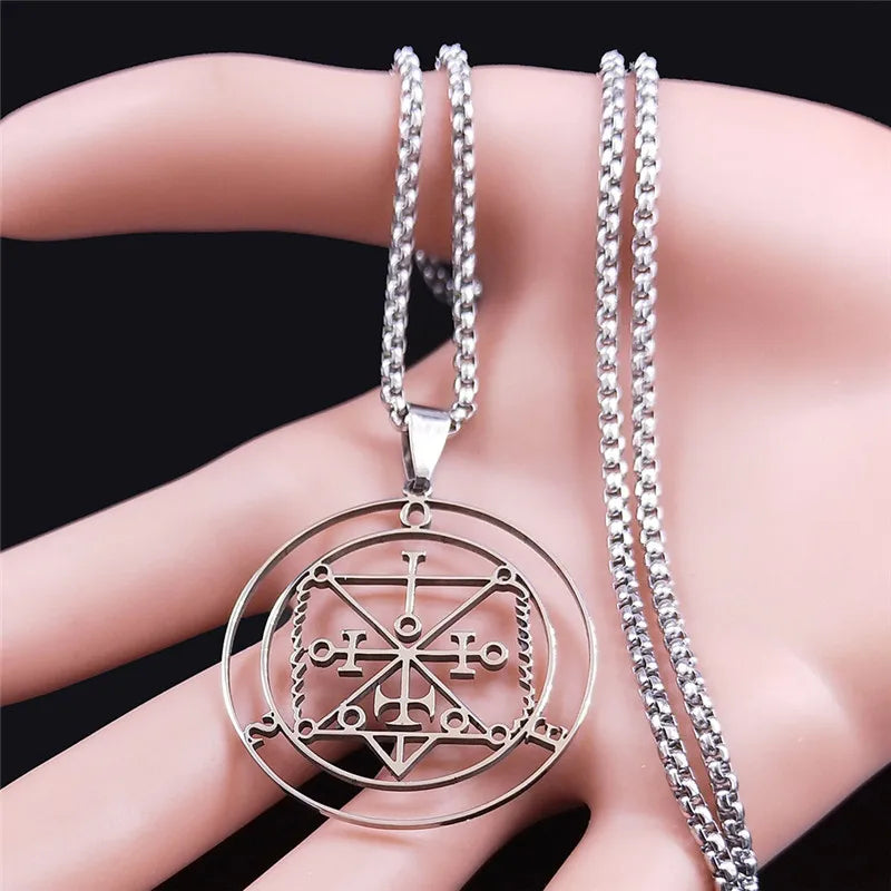 Sigil de Lucifer Ose Necklace — Stainless