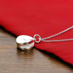 Hot Sale Classic Original 925 Silver Necklace Women's Jewelry Necklace Minimalist Glossy Round Pendant Collar Silver Jewelry