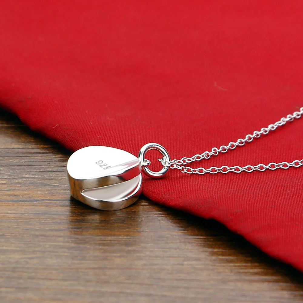 Hot Sale Classic Original 925 Silver Necklace Women's Jewelry Necklace Minimalist Glossy Round Pendant Collar Silver Jewelry