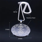 Star Pentacle Silver Pendant Necklace — Stainless Steel