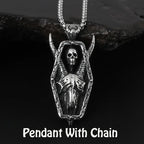 Onlysda Charms pendentif Gold Skull Pendant Necklace Men's Fashion Biker Punk Steel Chain Jewelry Antique Halloween Gift OSDZ035