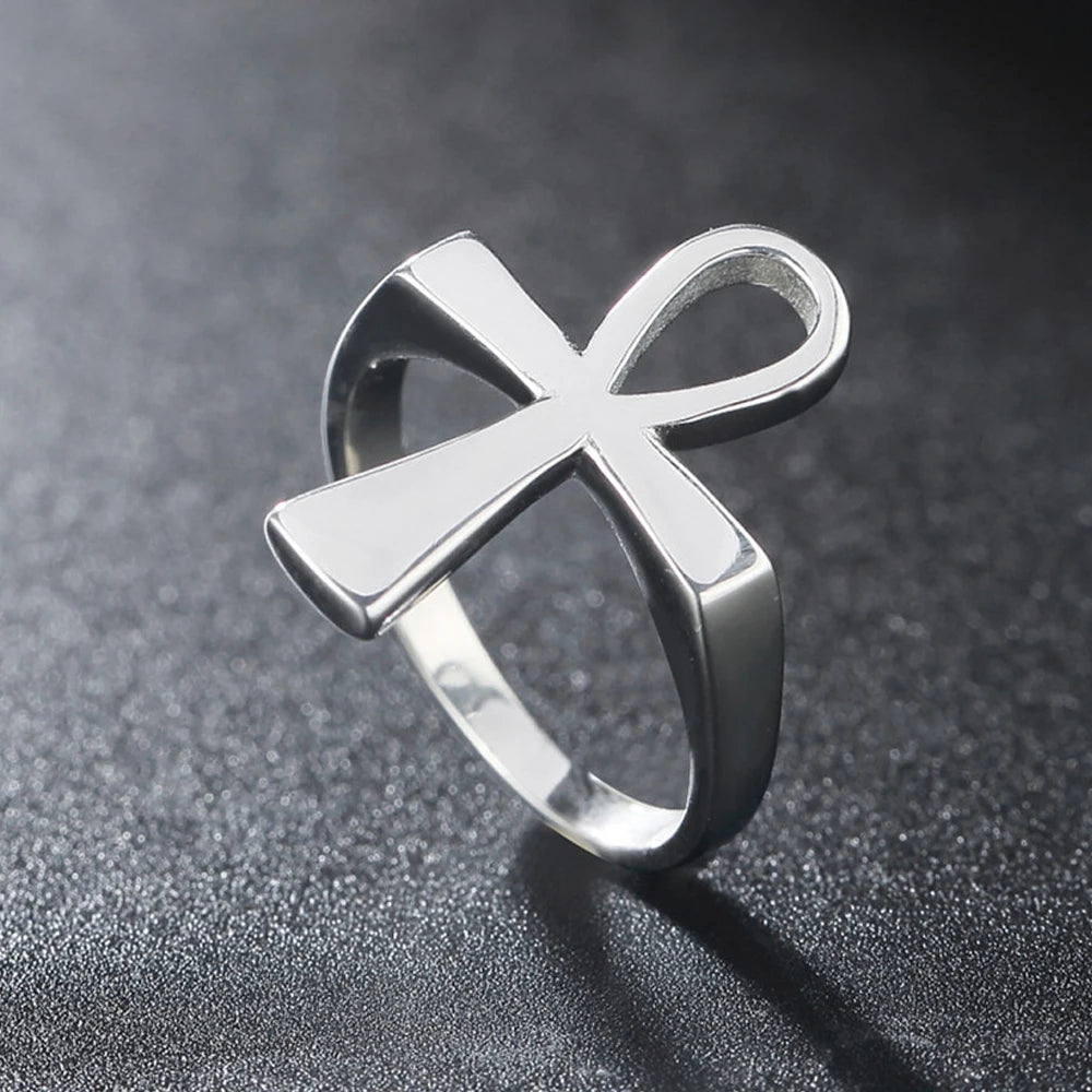 Anubis Cross Ring for Men — Pharaoh Guardian, Stainless Steel