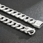Matte Stainless Steel Men's Wrist Bracelet for Man 15MM Wide Iron On Hand Chain Bracelets Homme Bangle Bikers Jewelry