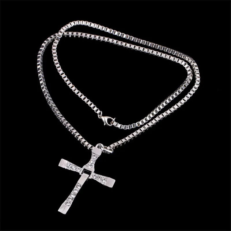 Fashion Male Necklaces & Pendants Fashion Movie Jewelry The Fast and The Furious Toretto Men Classic Cross Pendant