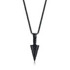Arrowhead Tribal Spear Pendant — Stainless